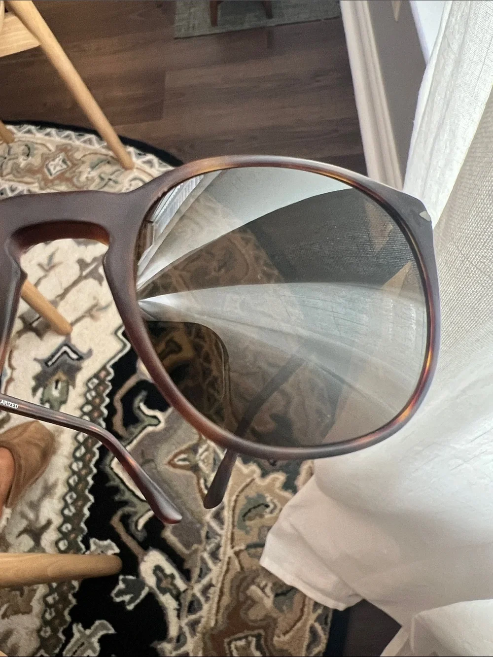 Unisex Persol Polarized Sunglasses tortoise shell